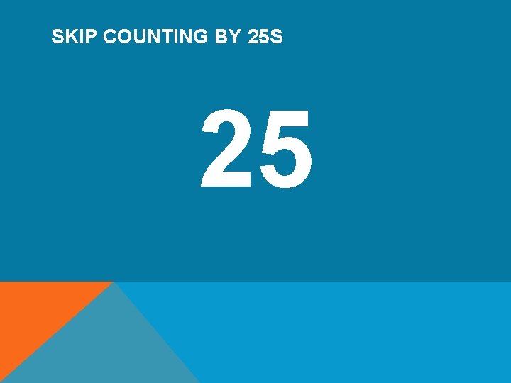 SKIP COUNTING BY 25 S 25 