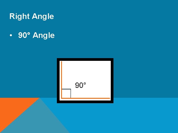 Right Angle • 90° Angle 