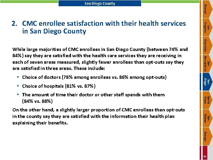 San Mateo On the other hand, a slightly larger proportion of CMC enrollees than