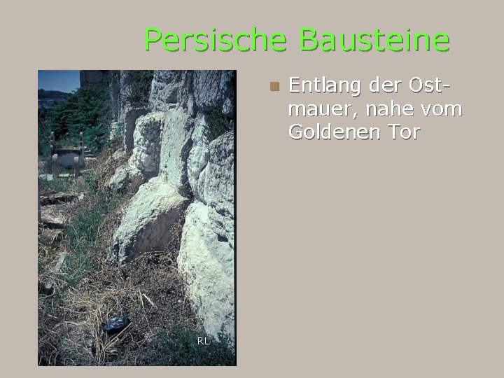 Persische Bausteine n RL Entlang der Ostmauer, nahe vom Goldenen Tor 