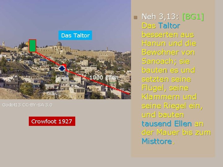 n Das Taltor 1000 Ellen Godot 13 CC-BY-SA 3. 0 Crowfoot 1927 Neh 3,