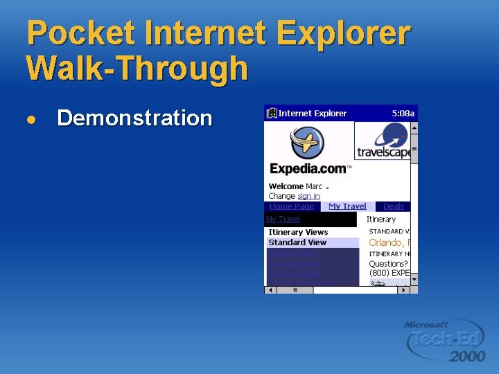 Pocket Internet Explorer Walk-Through l Demonstration 