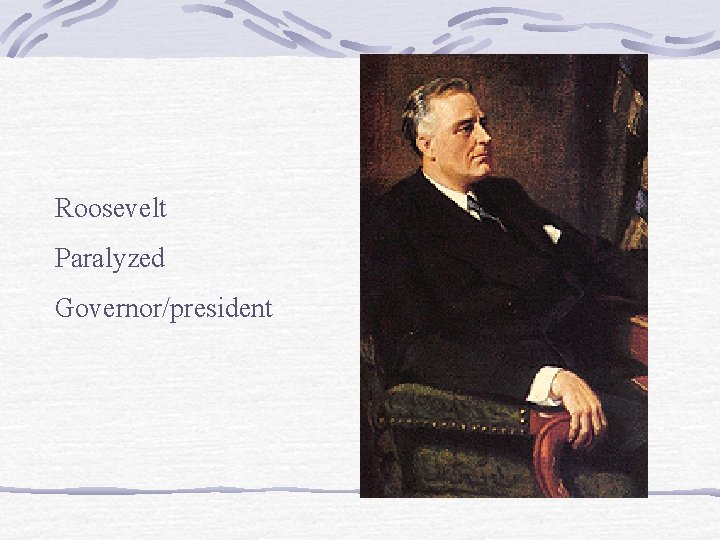 Roosevelt Paralyzed Governor/president 