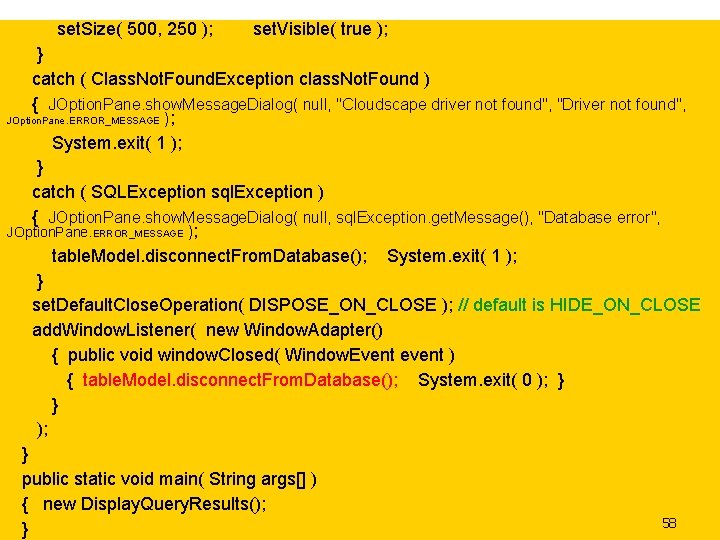 set. Size( 500, 250 ); set. Visible( true ); } catch ( Class. Not.