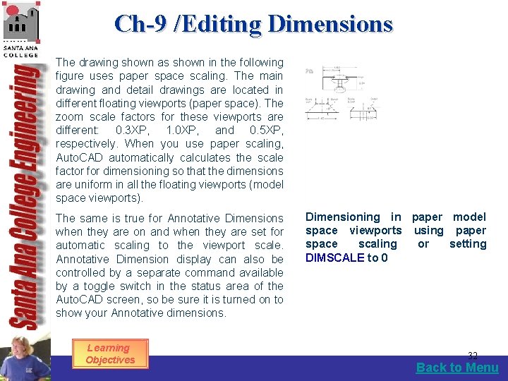 Ch-9 /Editing Dimensions The drawing shown as shown in the following figure uses paper