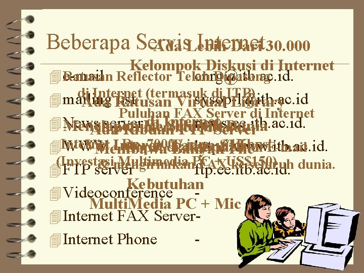 Beberapa Servis Internet Ada Lebih Dari 30. 000 Kelompok Diskusi di Internet Dipasang 4