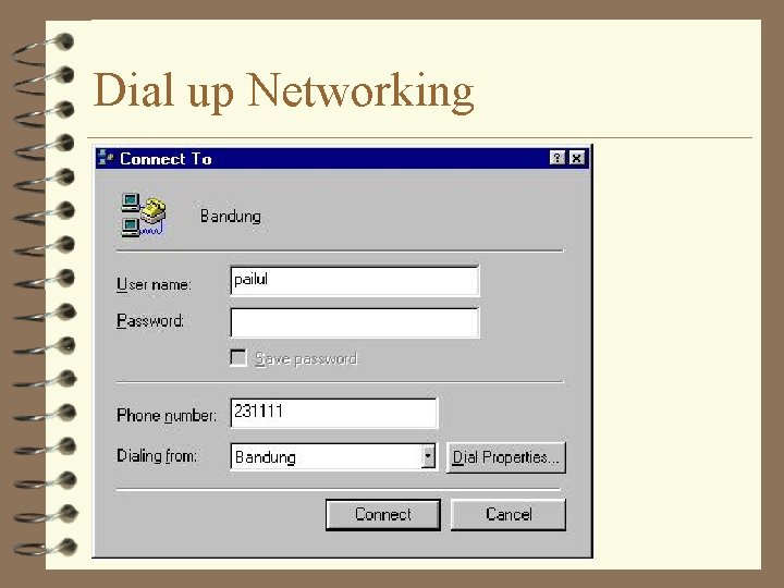 Dial up Networking 