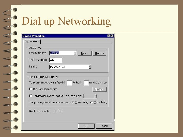 Dial up Networking 