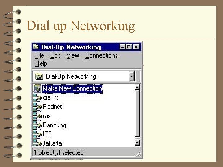 Dial up Networking 