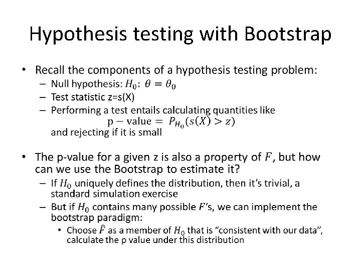 Hypothesis testing with Bootstrap • 