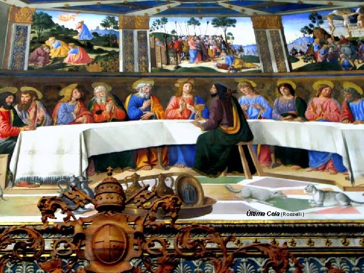 No teto da Capela Sistina, Miguel ngelo narra episódios do Génesis entre Sibilas e