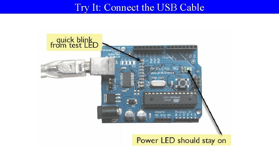 Try It: Connect the USB Cable 