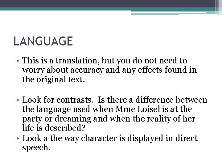 LANGUAGE • This is a translation, but you do not need to worry about