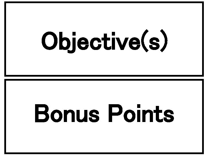 Objective(s) Bonus Points 