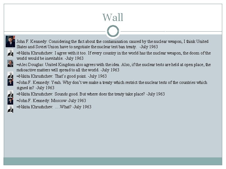 Wall § § § § John F. Kennedy: Considering the fact about the contamination