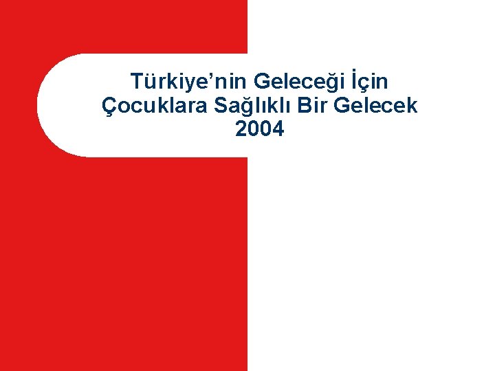 Türkiye’nin Geleceği İçin Çocuklara Sağlıklı Bir Gelecek 2004 