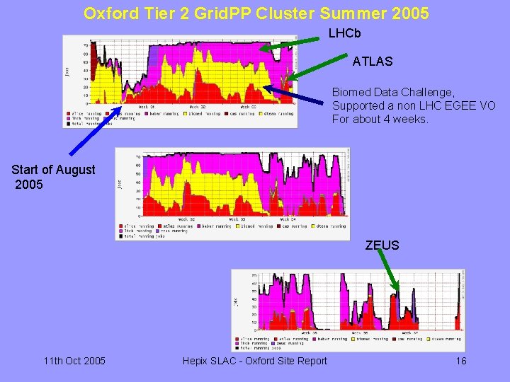 Oxford Tier 2 Grid. PP Cluster Summer 2005 LHCb ATLAS Biomed Data Challenge, Supported