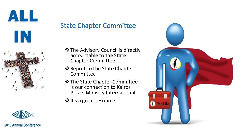 State Chapter Committee v The Advisory Council is directly accountable to the State Chapter