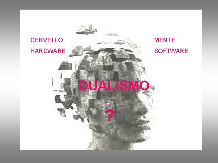 CERVELLO MENTE HARDWARE SOFTWARE DUALISMO ? 