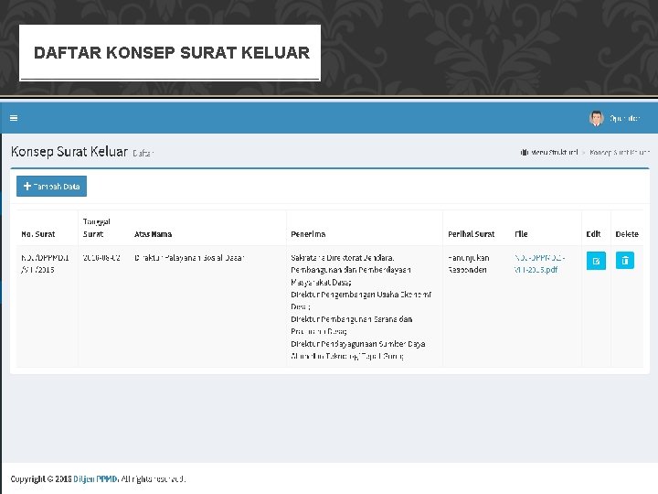 DAFTAR KONSEP SURAT KELUAR 12 