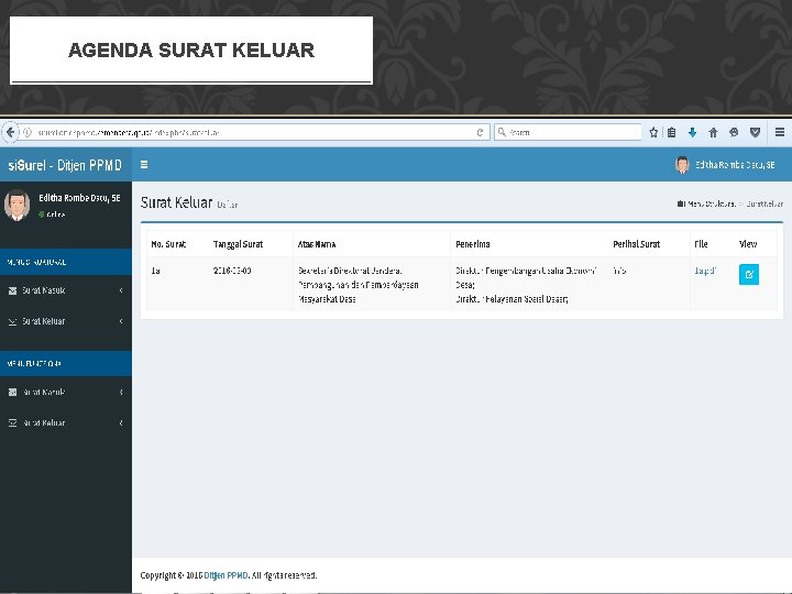 AGENDA SURAT KELUAR 16 