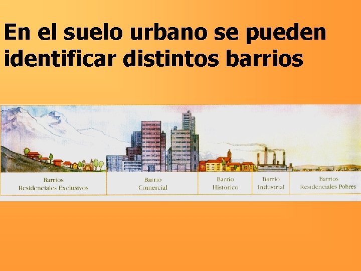 En el suelo urbano se pueden identificar distintos barrios 