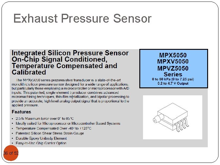 Exhaust Pressure Sensor 3636 of 52 