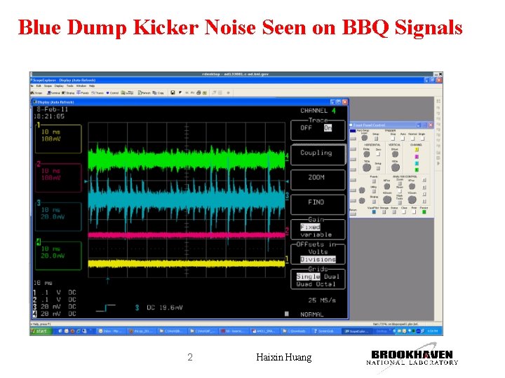 Blue Dump Kicker Noise Seen on BBQ Signals 2 Haixin Huang 