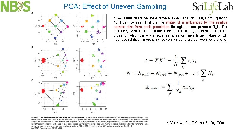 PCA: Effect of Uneven Sampling “The results described here provide an explanation. First, from