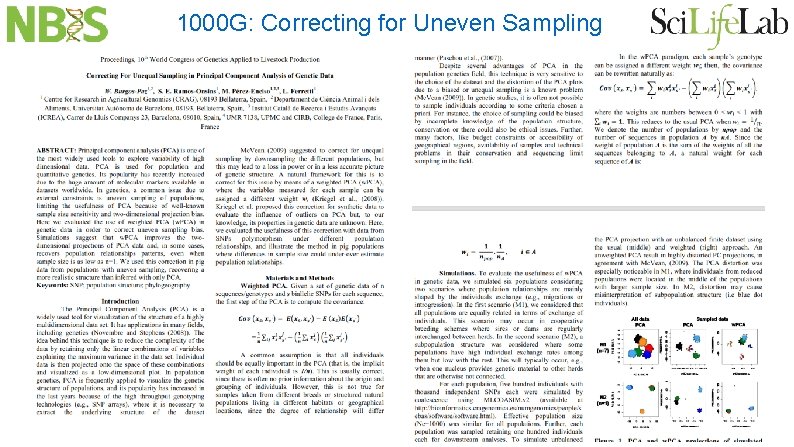 1000 G: Correcting for Uneven Sampling 