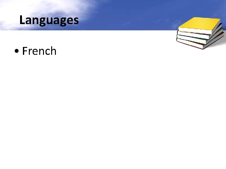 Languages • French 