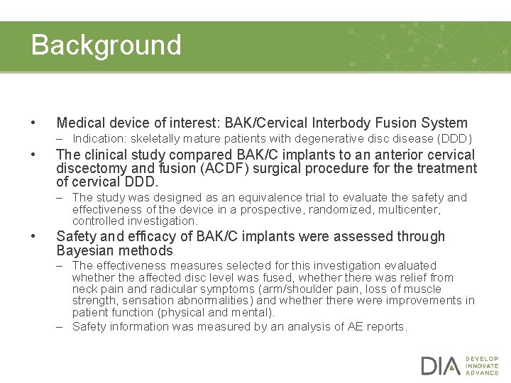 Bayesian approach to equivalence study of medical device