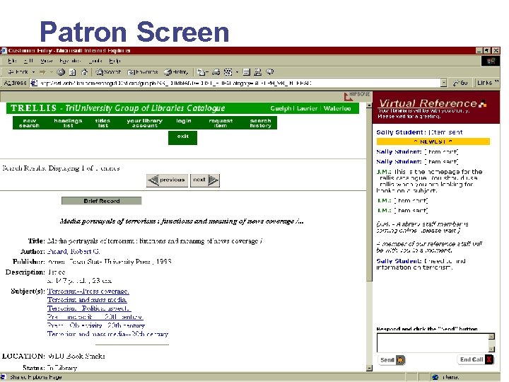 Patron Screen 