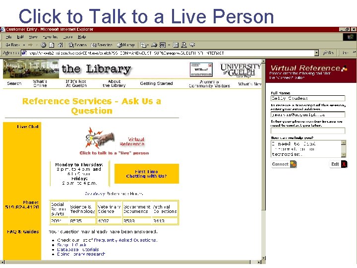 Click to Talk to a Live Person 
