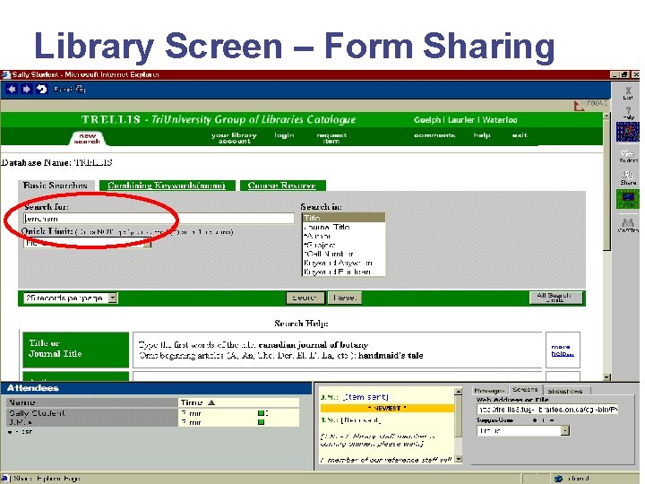 Library Screen – Form Sharing 
