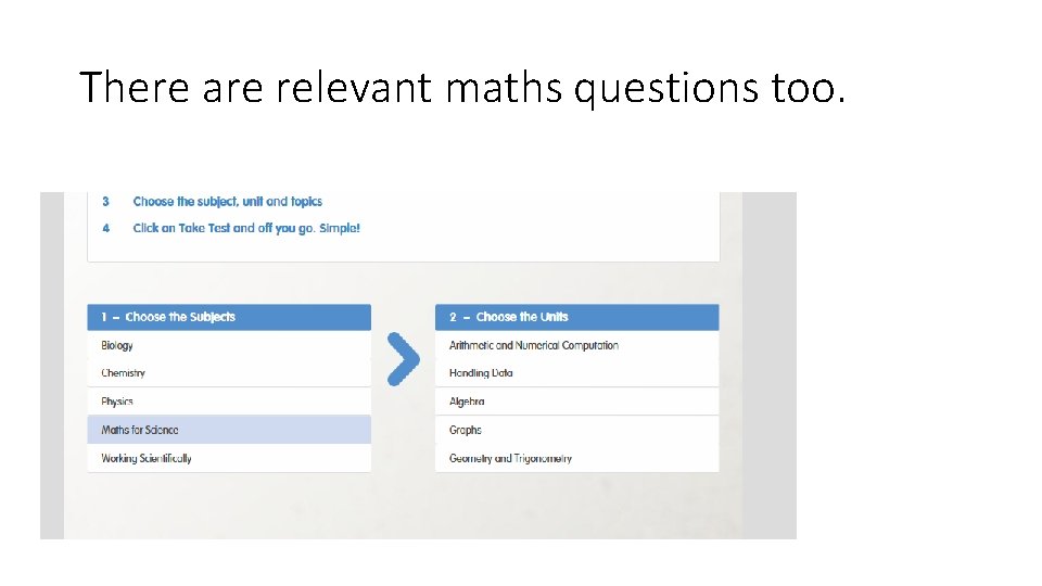 There are relevant maths questions too. 