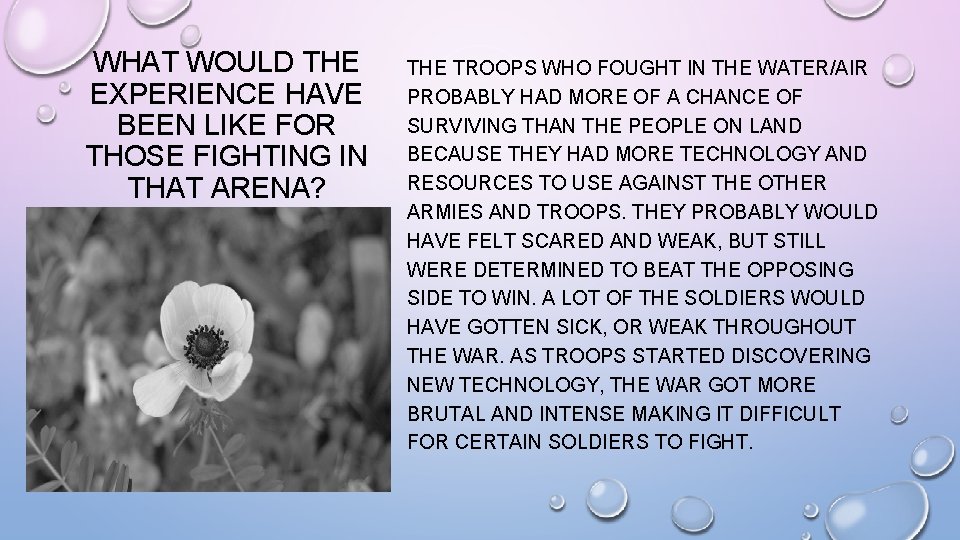 WHAT WOULD THE EXPERIENCE HAVE BEEN LIKE FOR THOSE FIGHTING IN THAT ARENA? THE