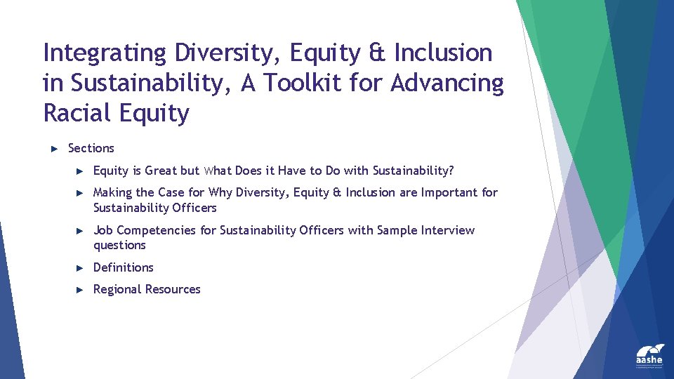 Integrating Diversity, Equity & Inclusion in Sustainability, A Toolkit for Advancing Racial Equity ►