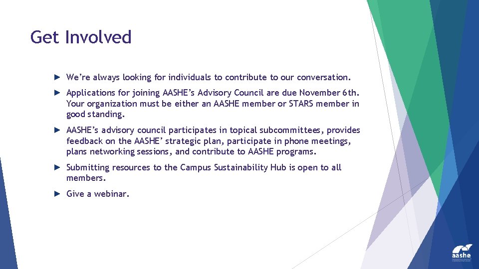 Get Involved ► We’re always looking for individuals to contribute to our conversation. ►