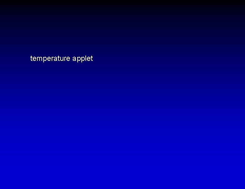 temperature applet 