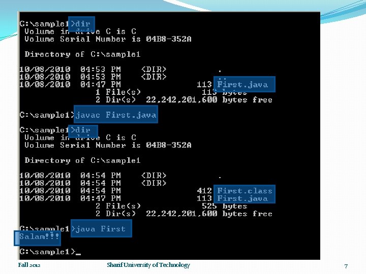 Overview of the Example Fall 2012 Sharif University of Technology 7 