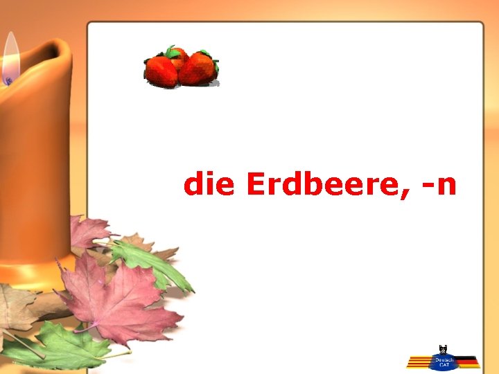 die Erdbeere, -n 