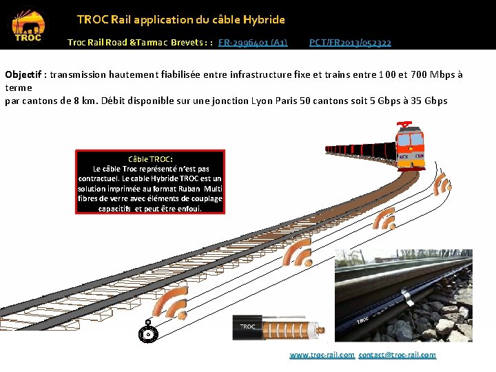 TROC Rail application du câble Hybride Troc Rail Road &Tarmac Brevets : : FR-2996401
