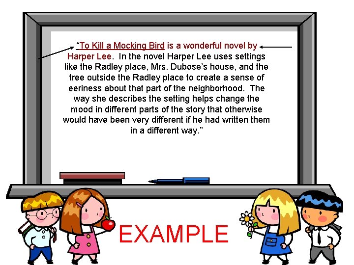 “To Kill a Mocking Bird is a wonderful novel by Harper Lee. In the