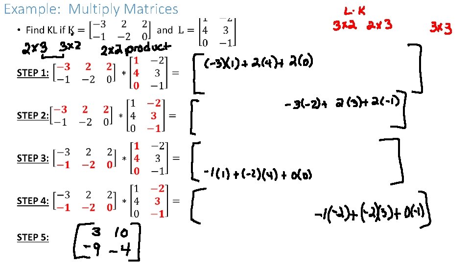 Example: Multiply Matrices • 