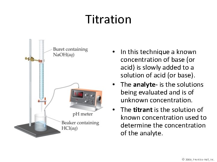 Acid Base Titration Titration In this technique a