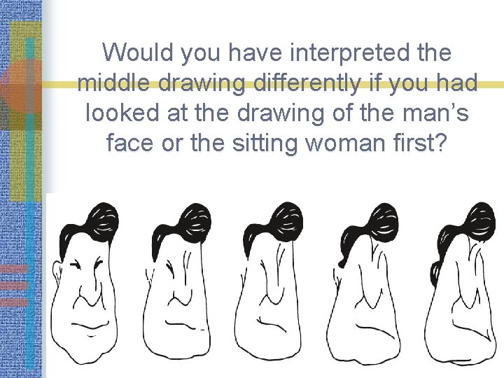 Would you have interpreted the middle drawing differently if you had looked at the