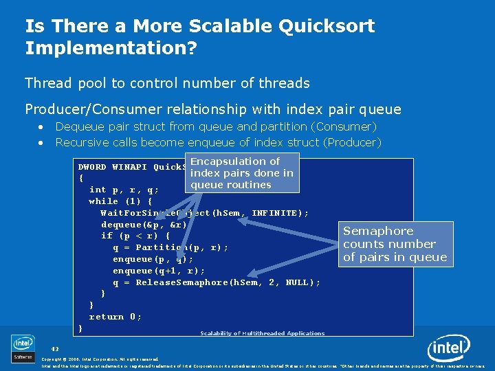 Is There a More Scalable Quicksort Implementation? Thread pool to control number of threads