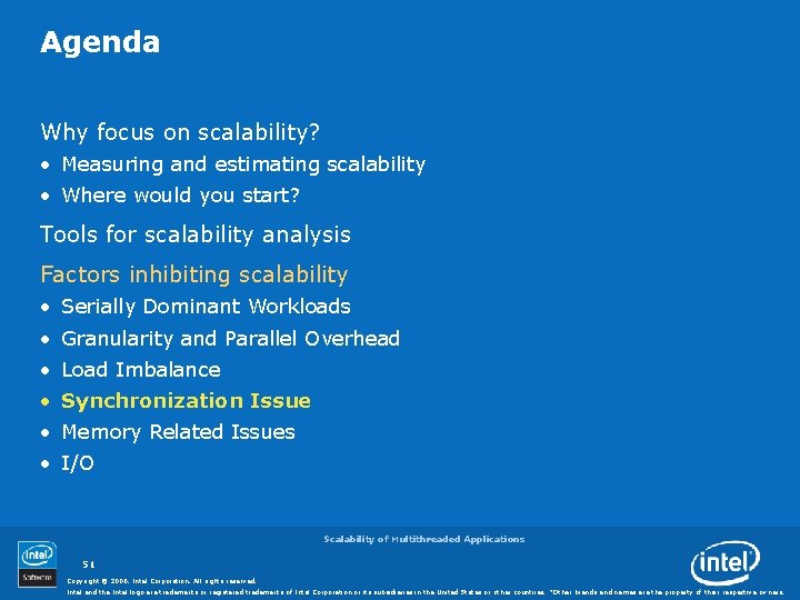 Agenda Why focus on scalability? • Measuring and estimating scalability • Where would you