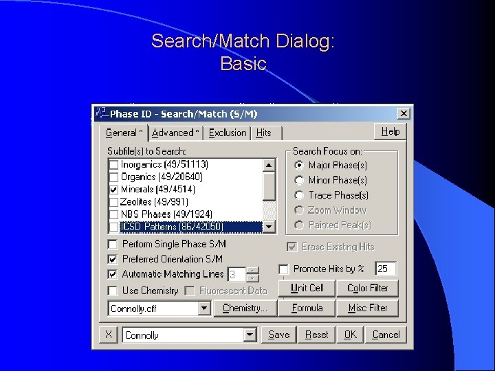 Search/Match Dialog: Basic 